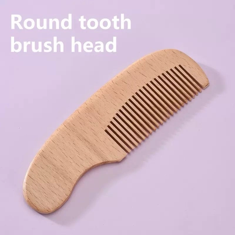 Wooden Baby Hair Brush & Comb Set 3