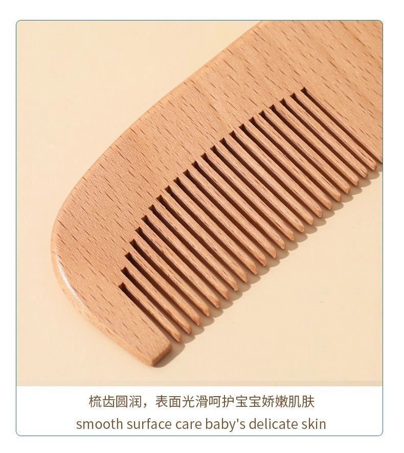 Wooden Baby Hair Brush & Comb Set 6