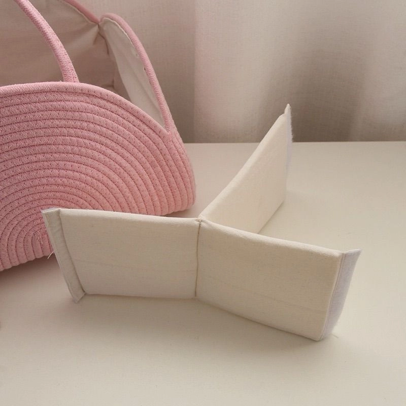 Premium Cotton Rope Baby Diaper Caddy Organizer 7