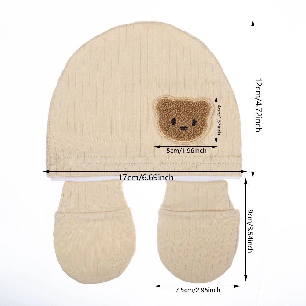 Teddy Beanie & Anti-Scratch Mitten Set 4