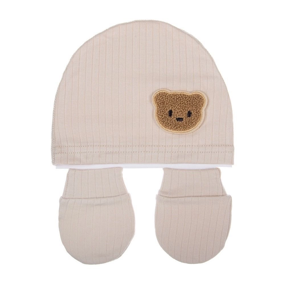 Teddy Beanie & Anti-Scratch Mitten Set 5