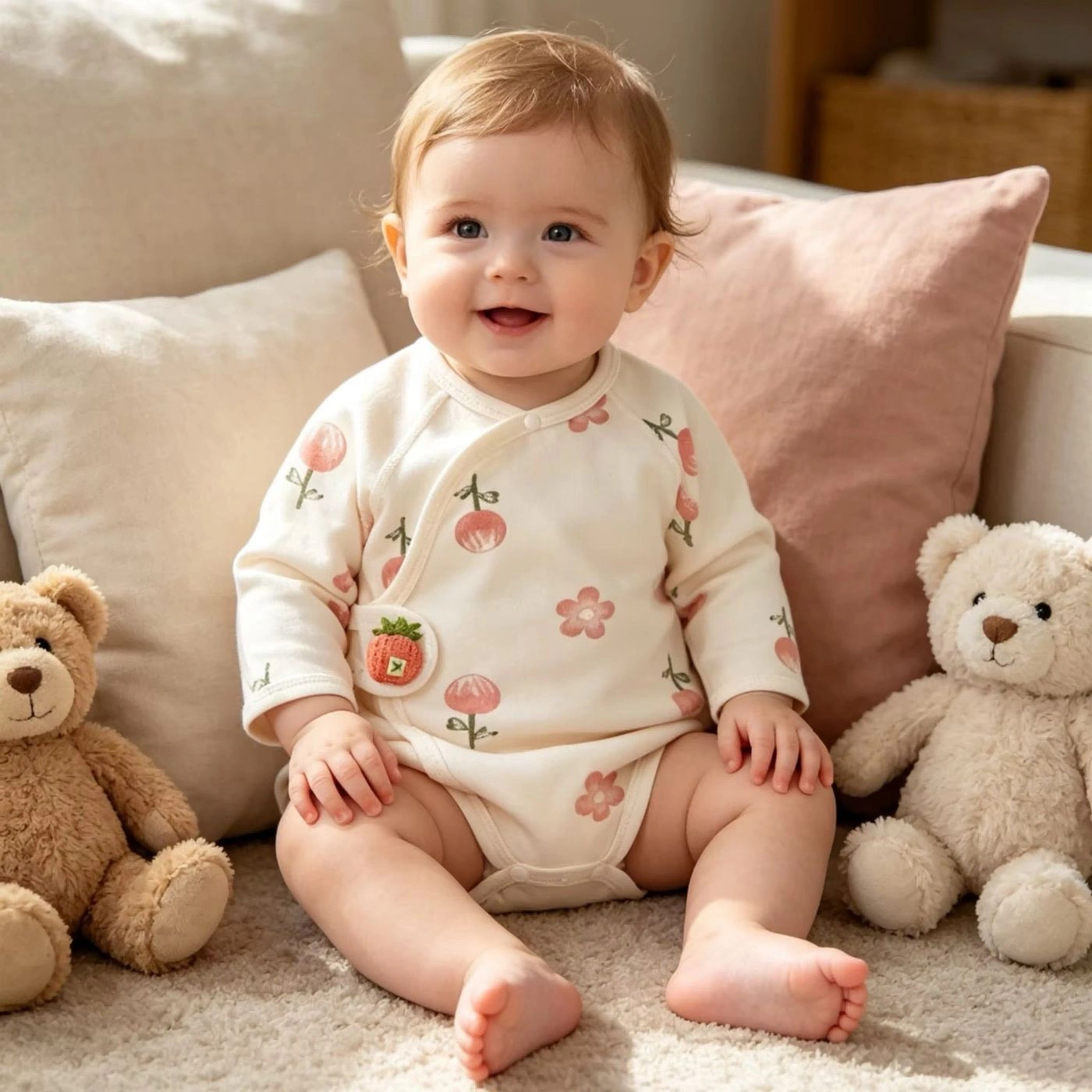 Organic Cotton Kimono Onesies 4