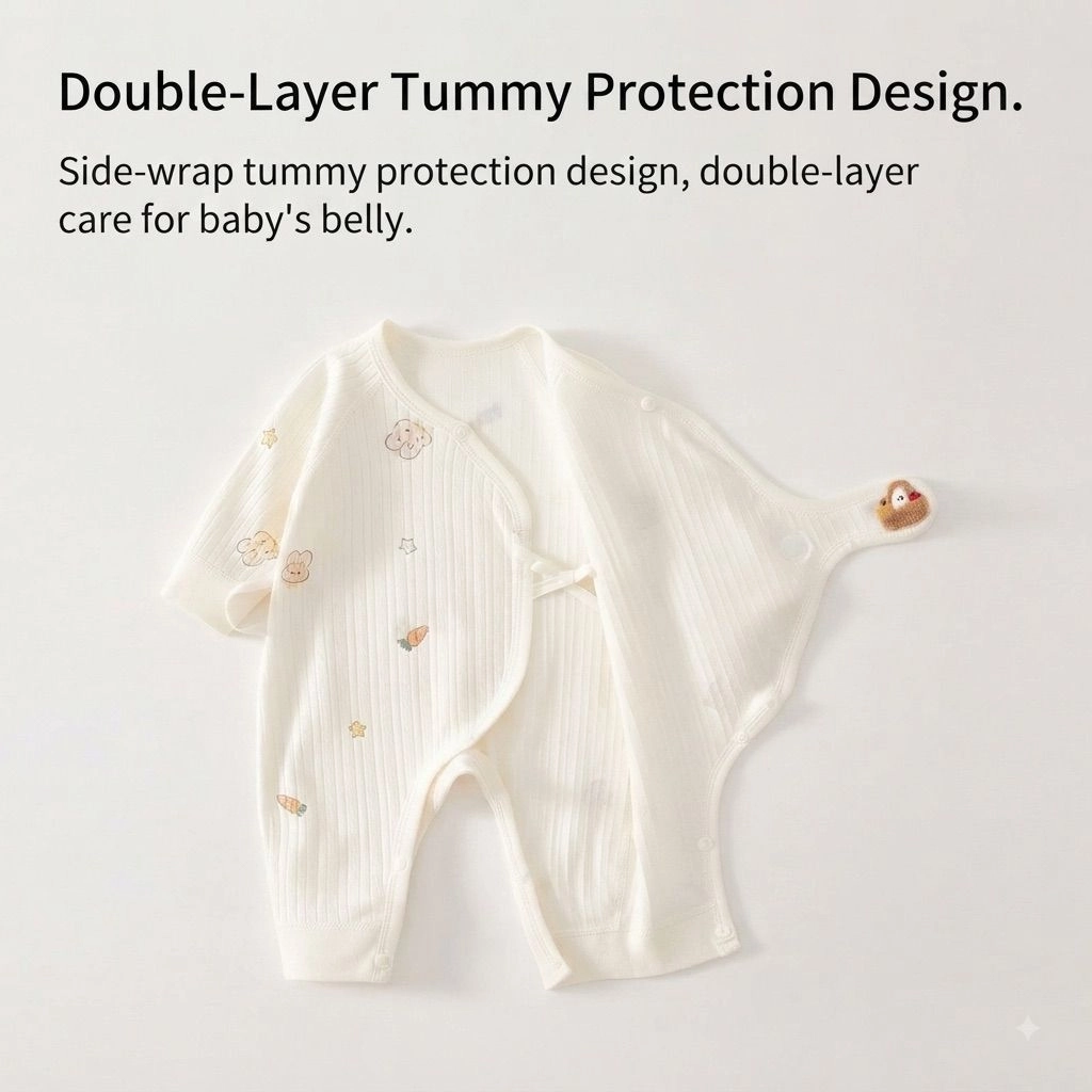 Ribbed Organic Cotton Full Romper 3