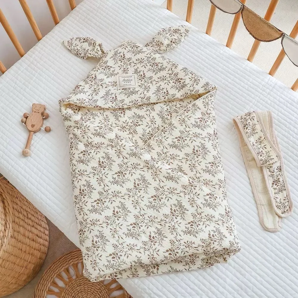 Muslin Hooded Quilted Blanket 1