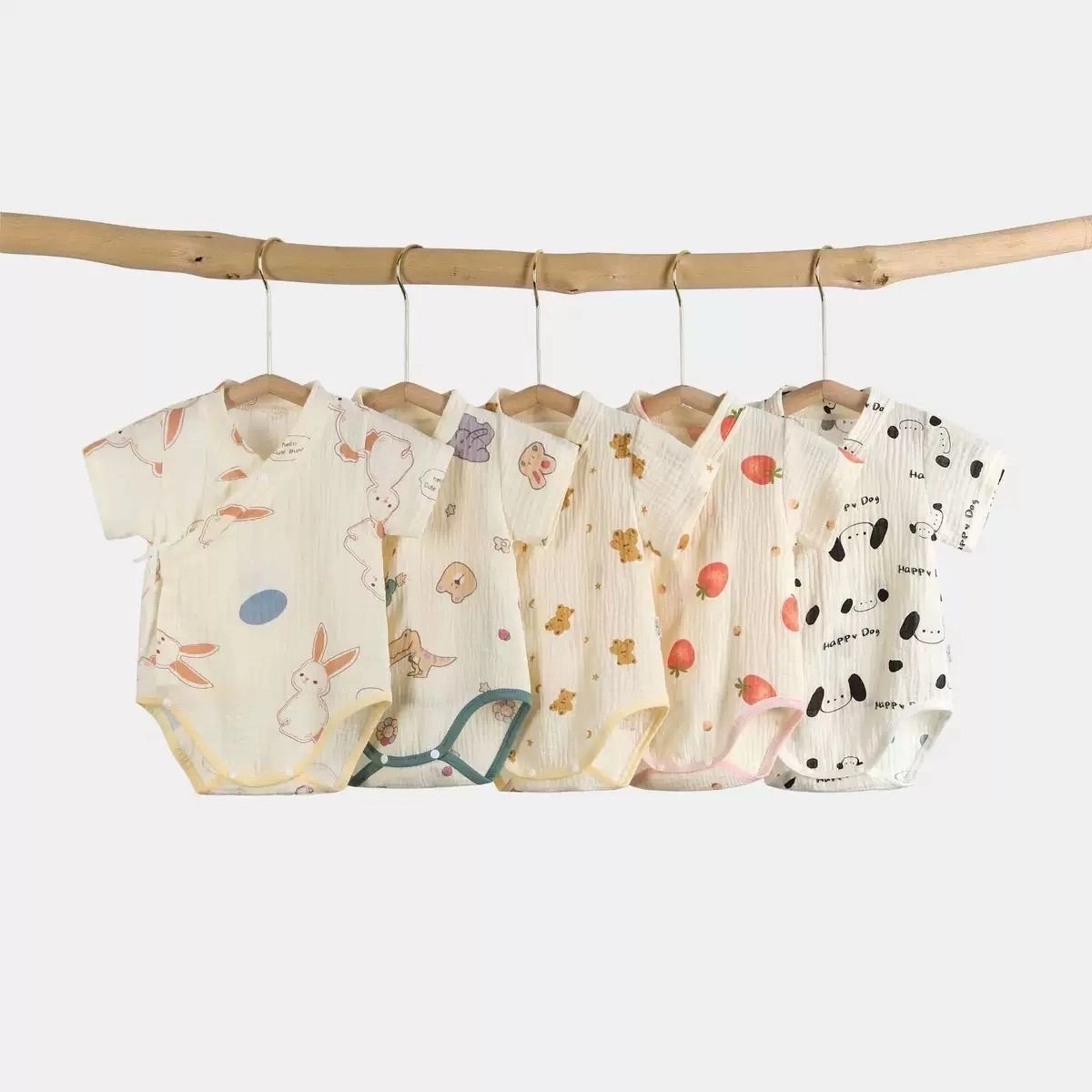 Muslin Short-Sleeve Bodysuit 1