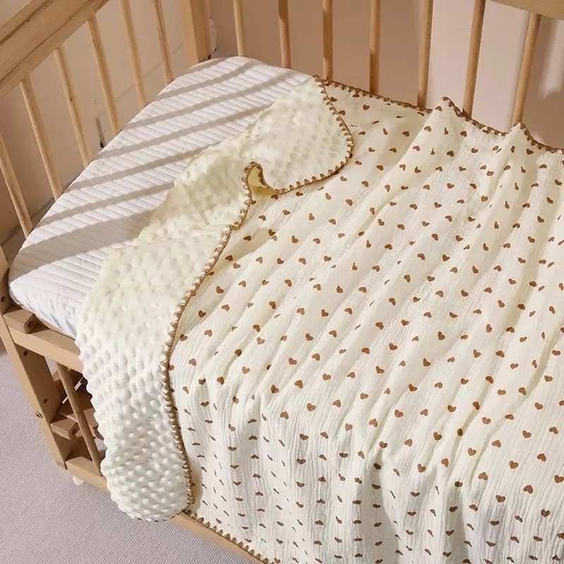 Bubble Fleece Muslin Blanket
