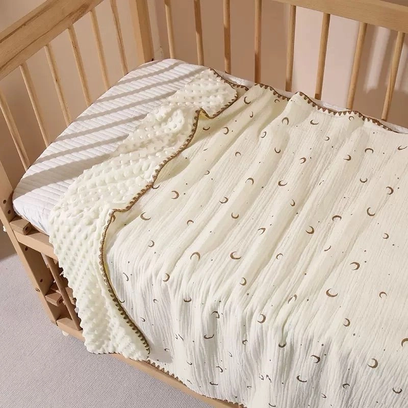 Bubble Fleece Muslin Blanket 3