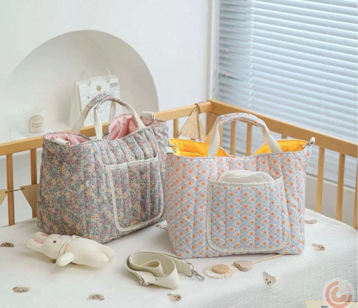 Floral Tote Diaper Bag 1