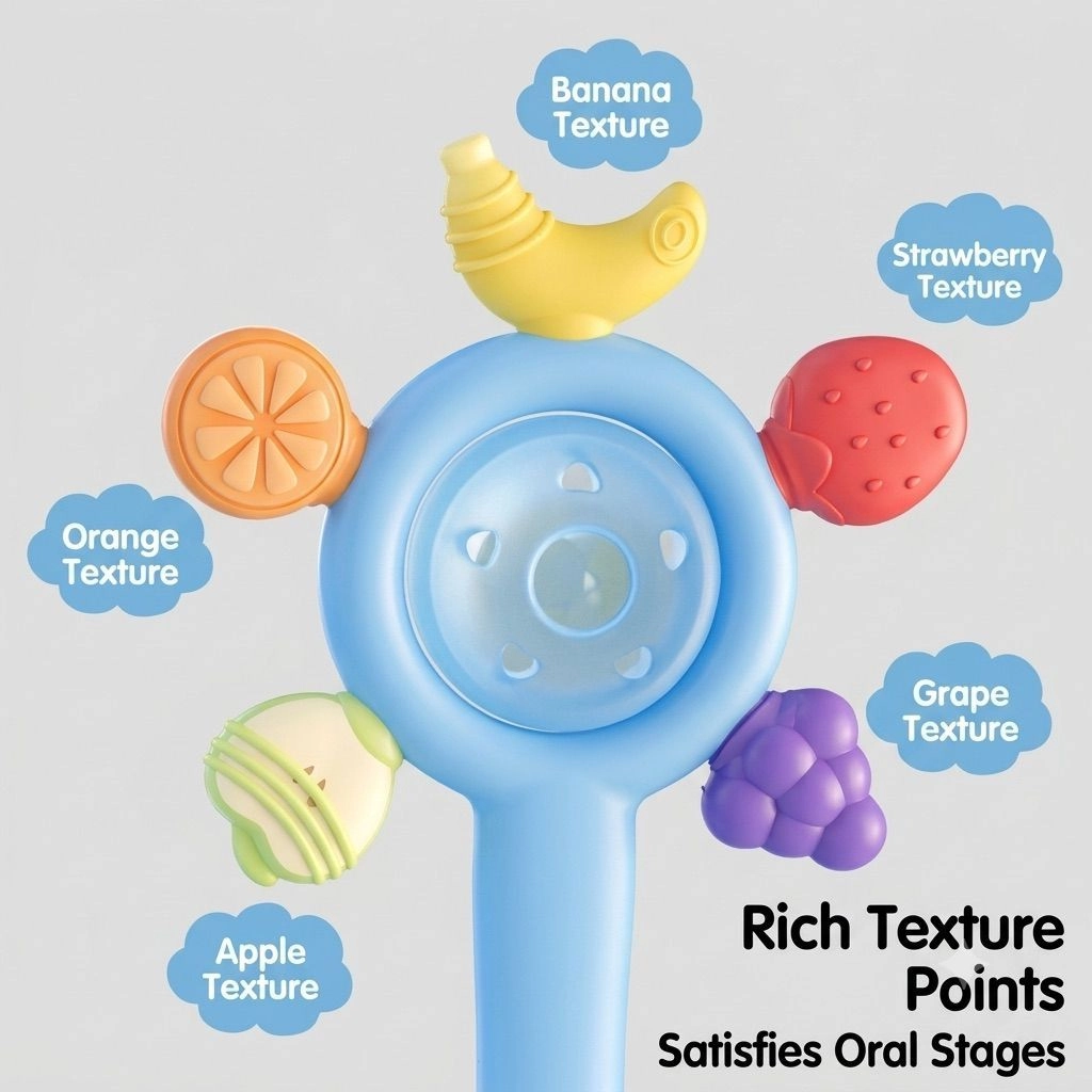 Baby Rattle Teether Food-Grade Silicone 2