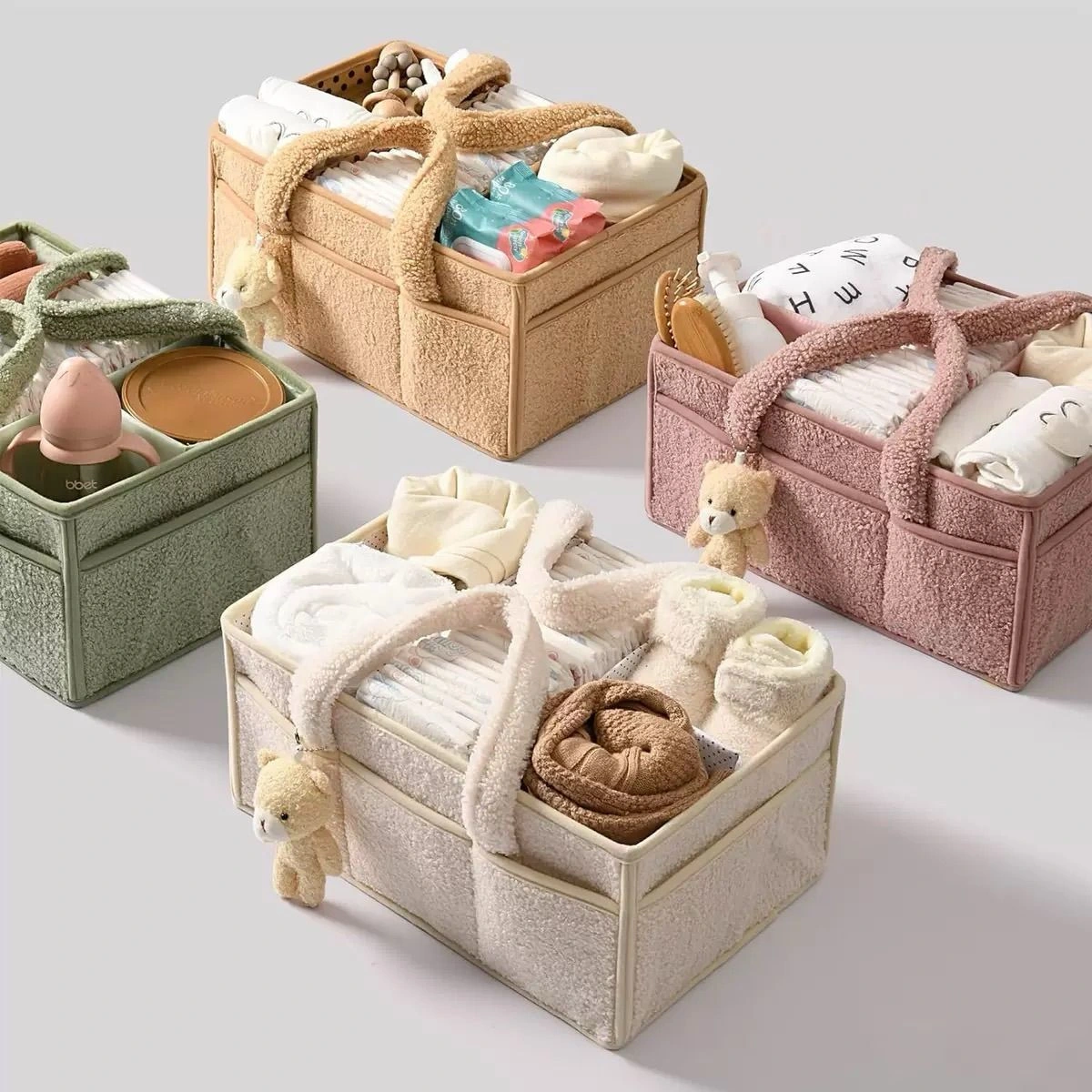 Teddy Plush Diaper caddy 1