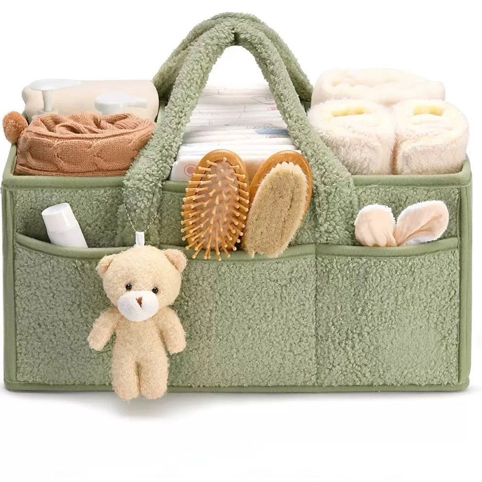Teddy Plush Diaper caddy 2