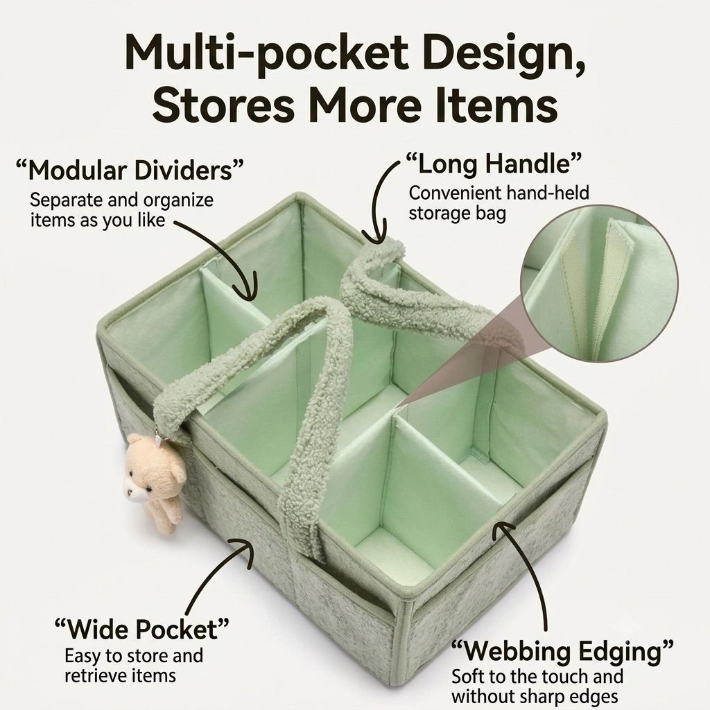 Teddy Plush Diaper caddy 7