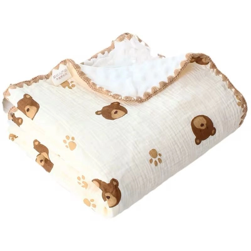 Bubble Fleece Muslin Blanket 4
