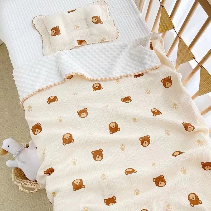 Bubble Fleece Muslin Blanket 3