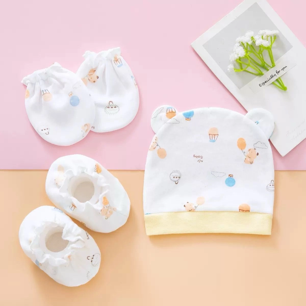 Newborn Cap Mitten Sock Set 1