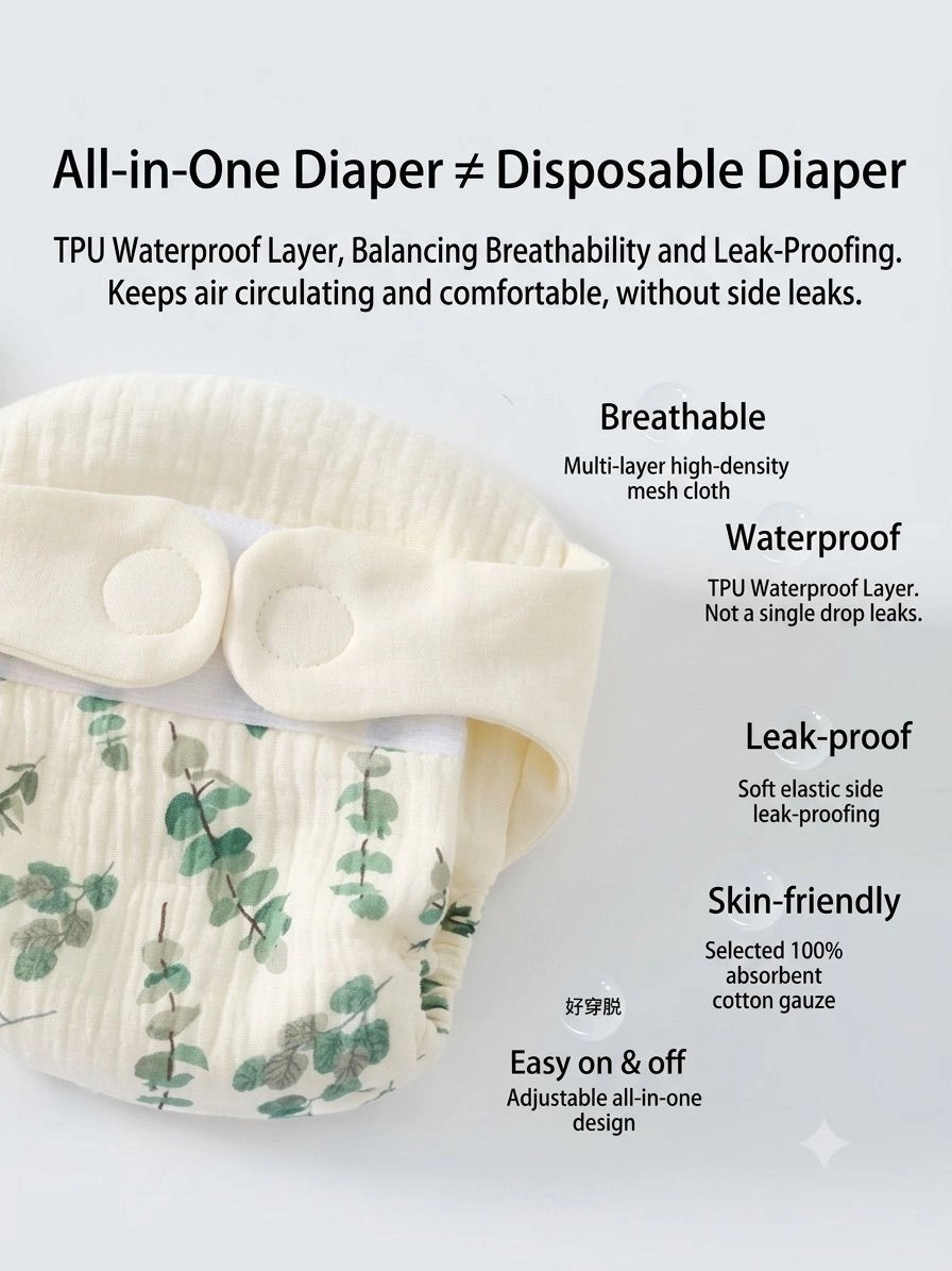 Muslin Re-usable Diaper 3