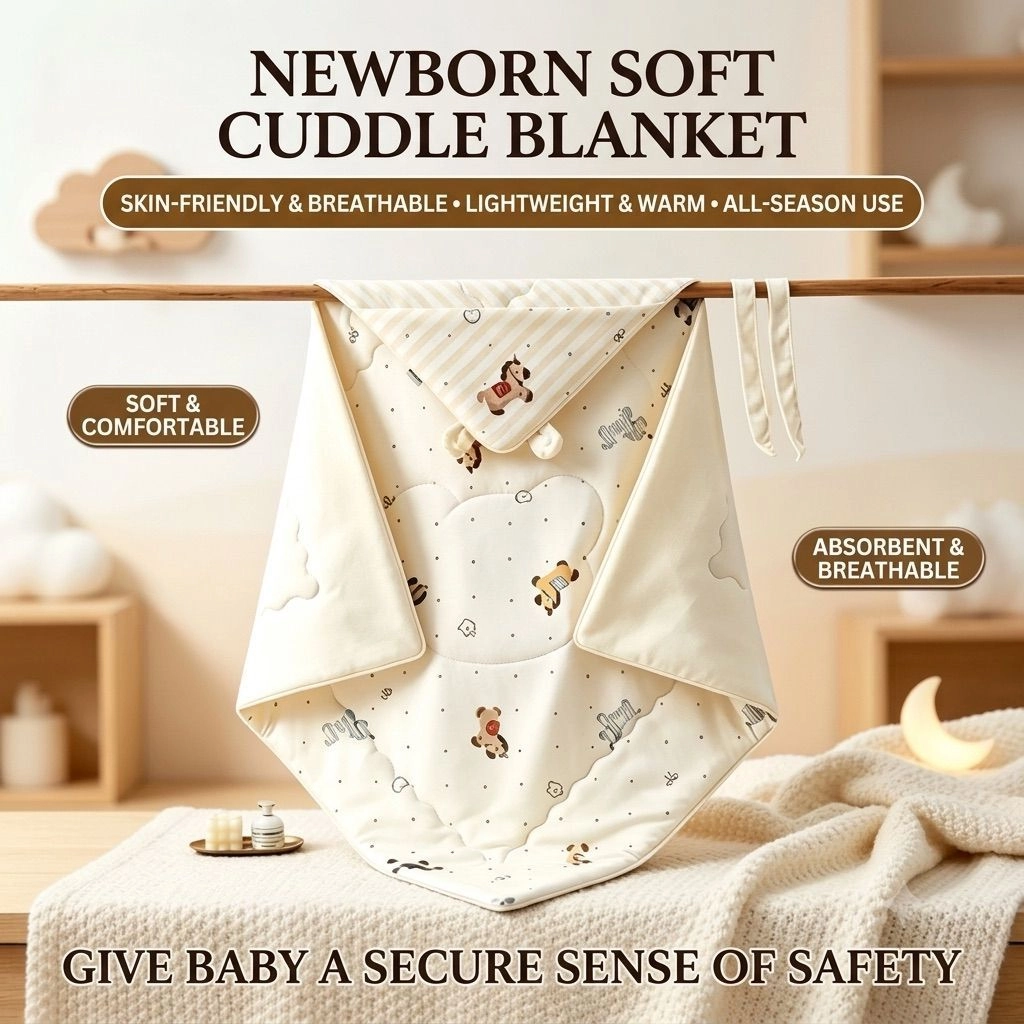 Hooded Quilted Comforter Blanket 2