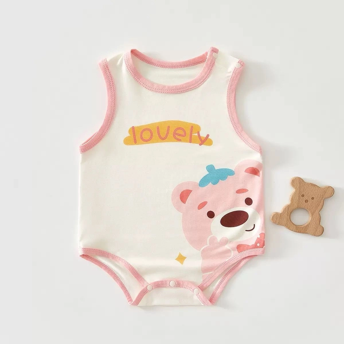 Sleevless cotton onesies 2