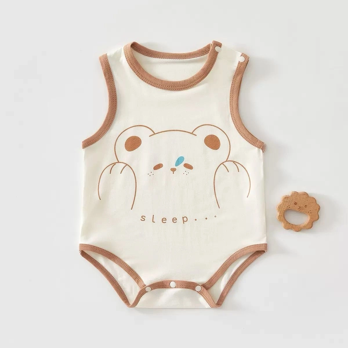 Sleevless cotton onesies 5