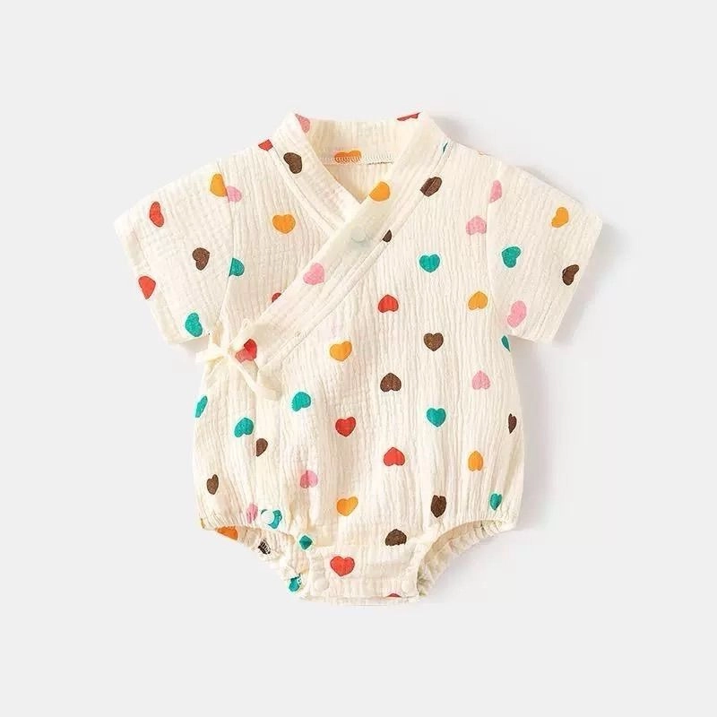 Muslin Japanese Jinbei-style Romper 1