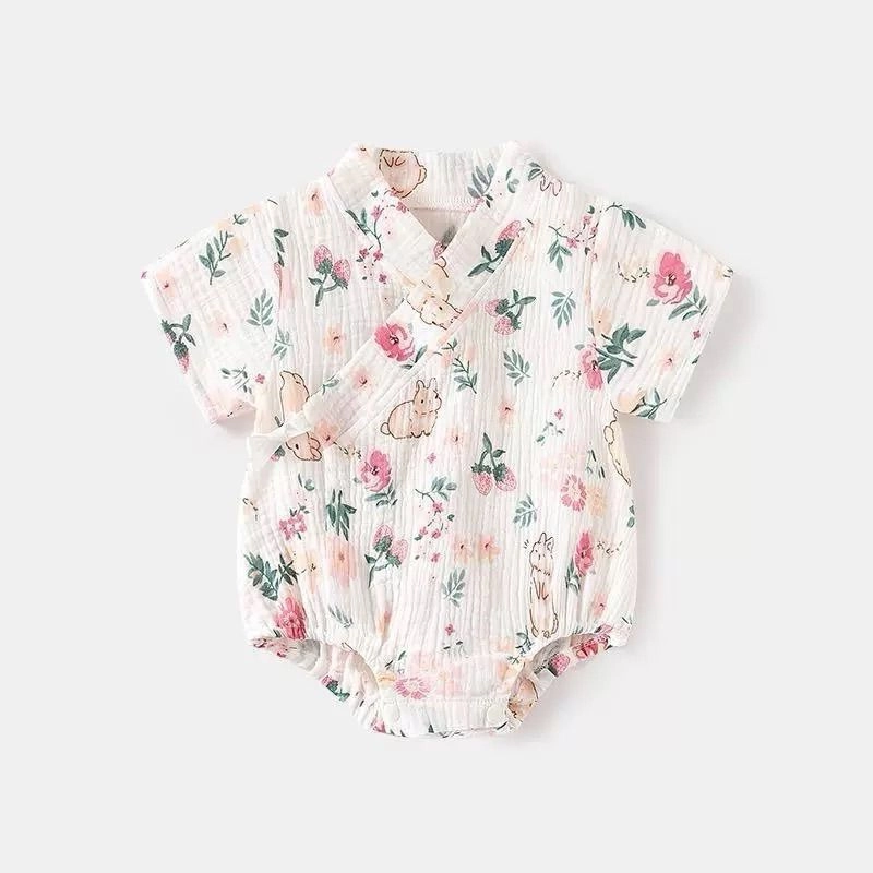 Muslin Japanese Jinbei-style Romper 3