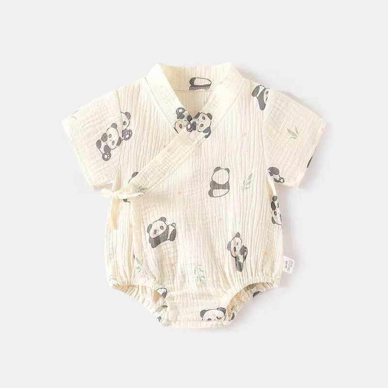 Muslin Japanese Jinbei-style Romper 4