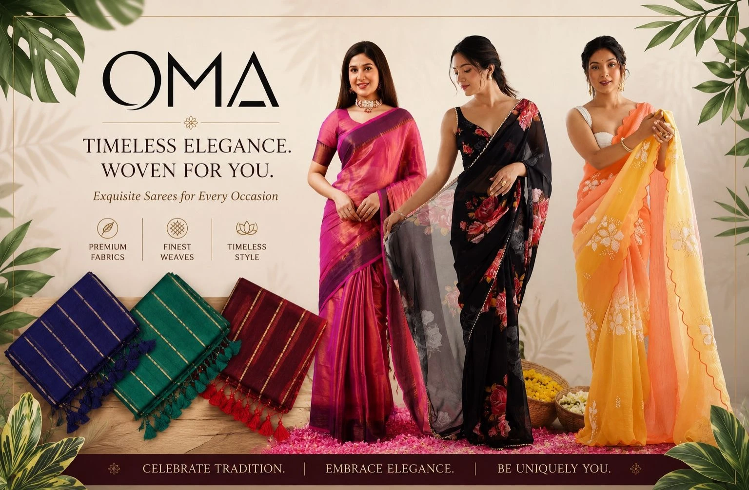 Welcome to O’ma Sarees & Lifestyle Boutique ✨