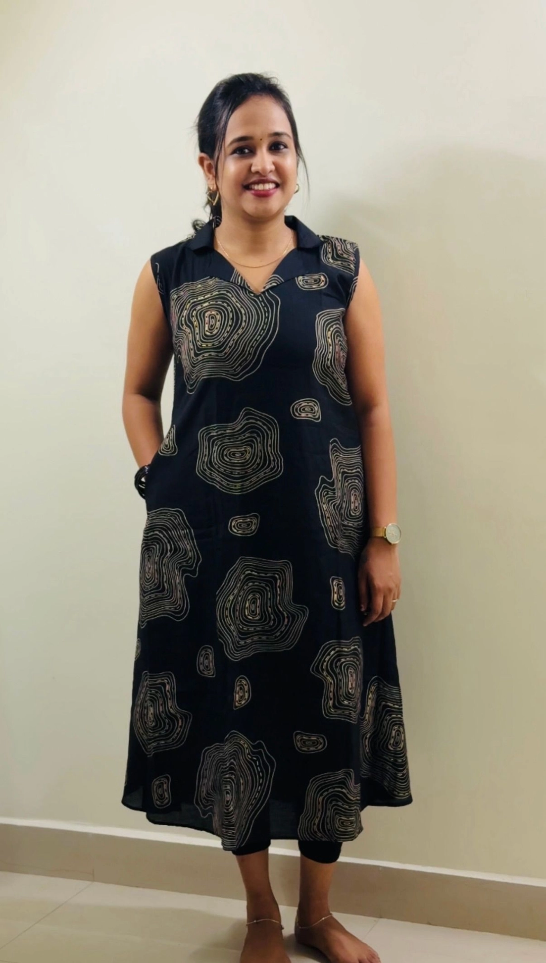 Midnight Aura Black Kurti