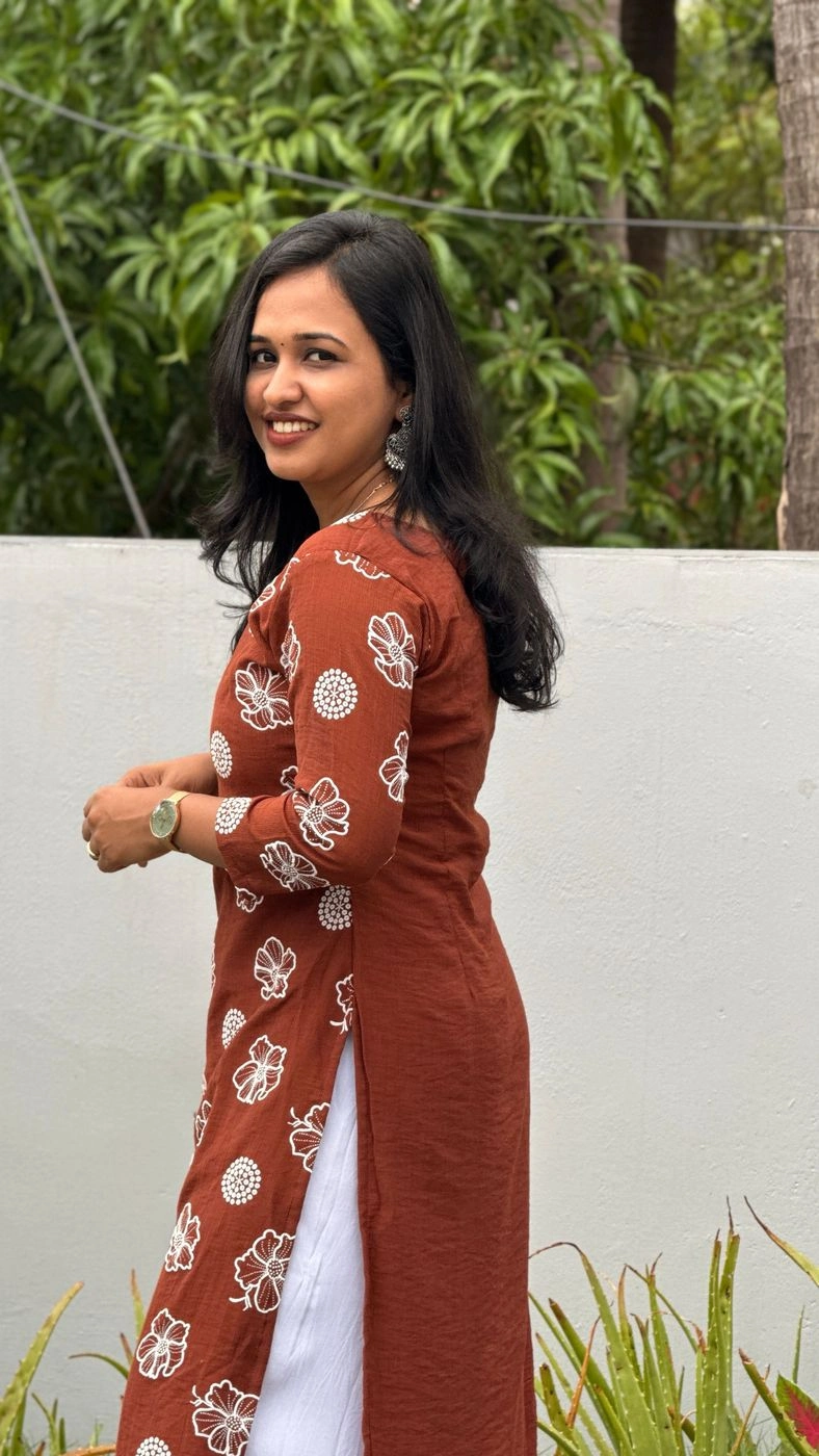 Cocoa Bloom Chiffon Kurti 🤎