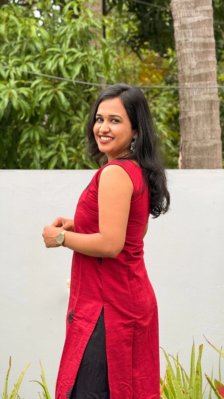 Maroon Pink Kurti with Black Embroidery