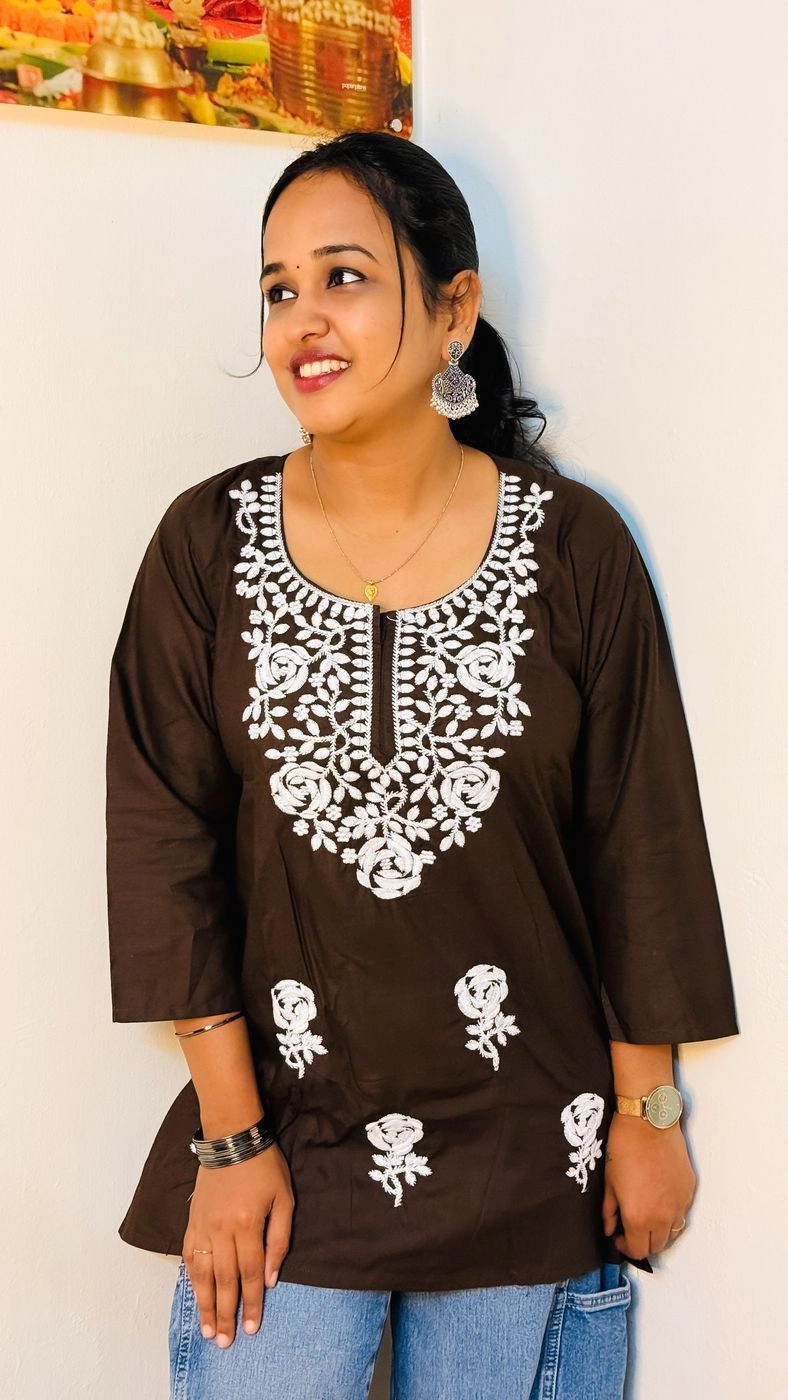 Coffee Brown Short Kurti🤎
