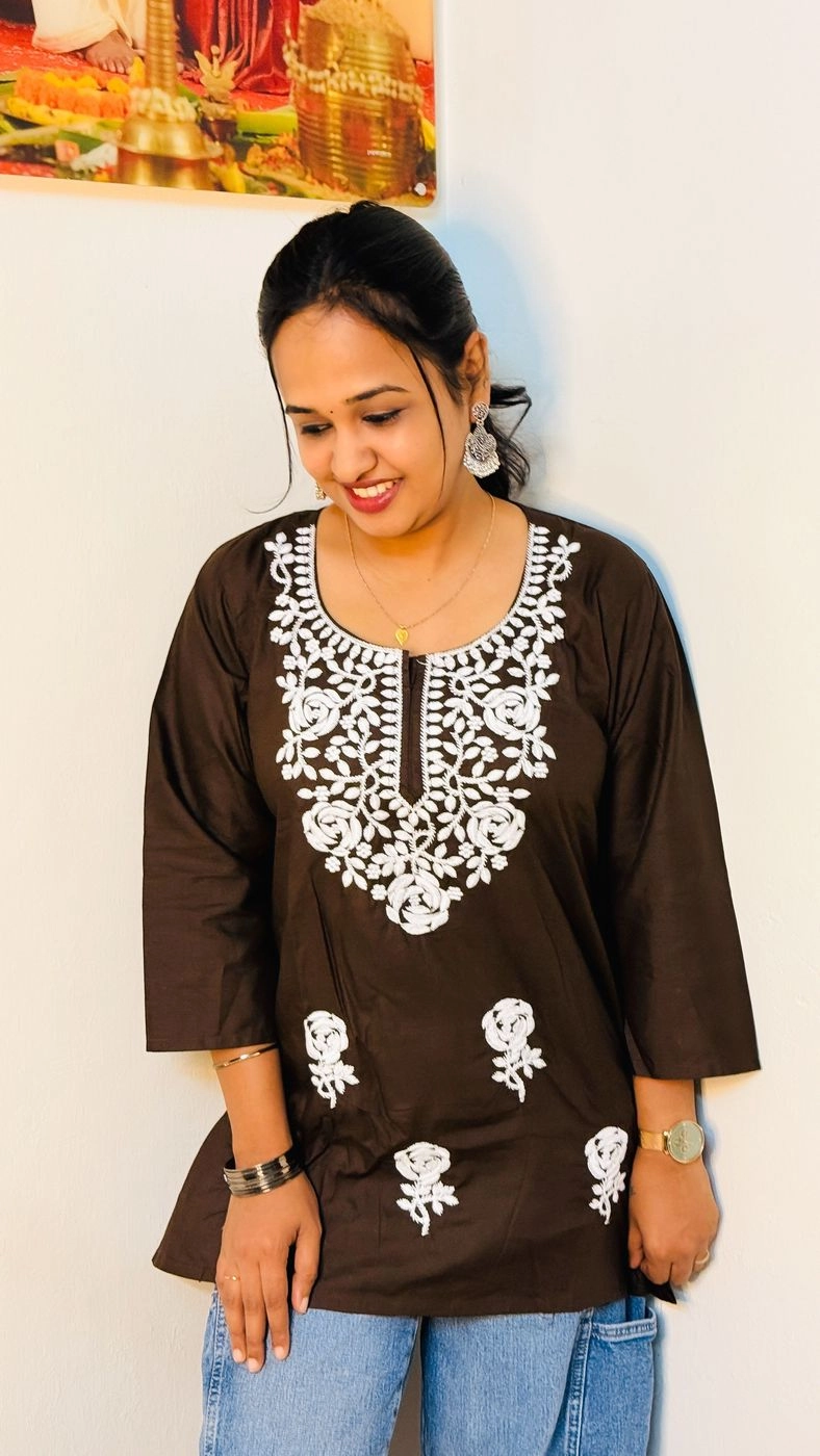 Coffee Brown Short Kurti🤎 3