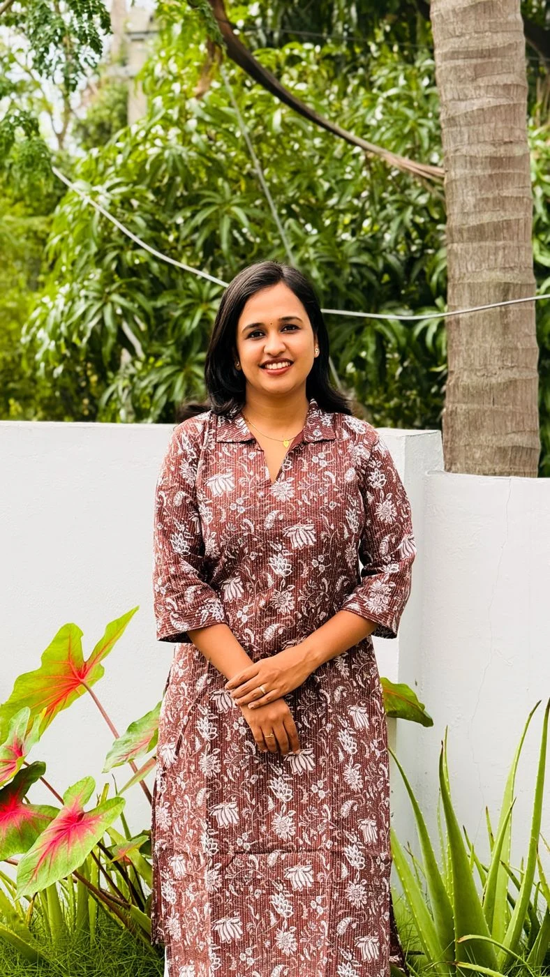 Walnut Floral Collar Neck Kurti