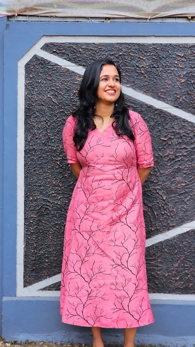Pink Petals Comfort Frock🌸