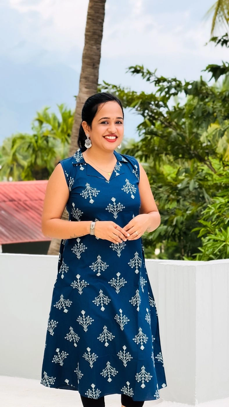 Navy Blue Classic Kurti💙