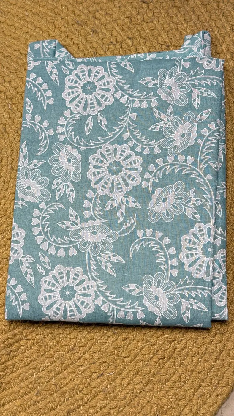 Light Blue Floral Cotton Kurti🩵 6
