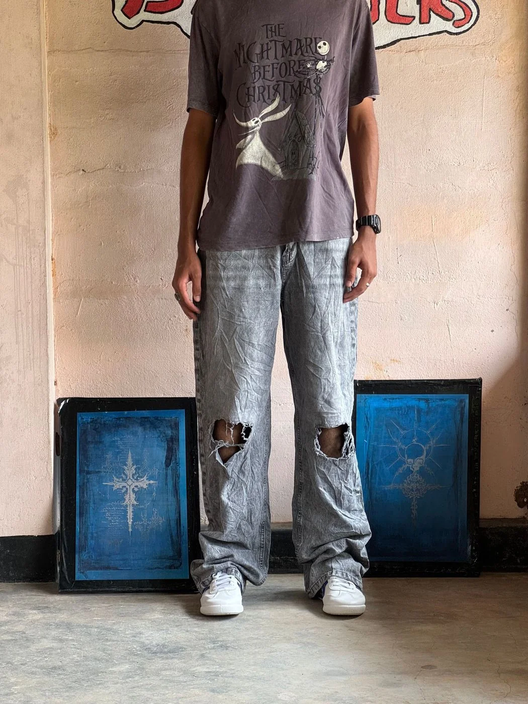 Distress Grey Baggy 1