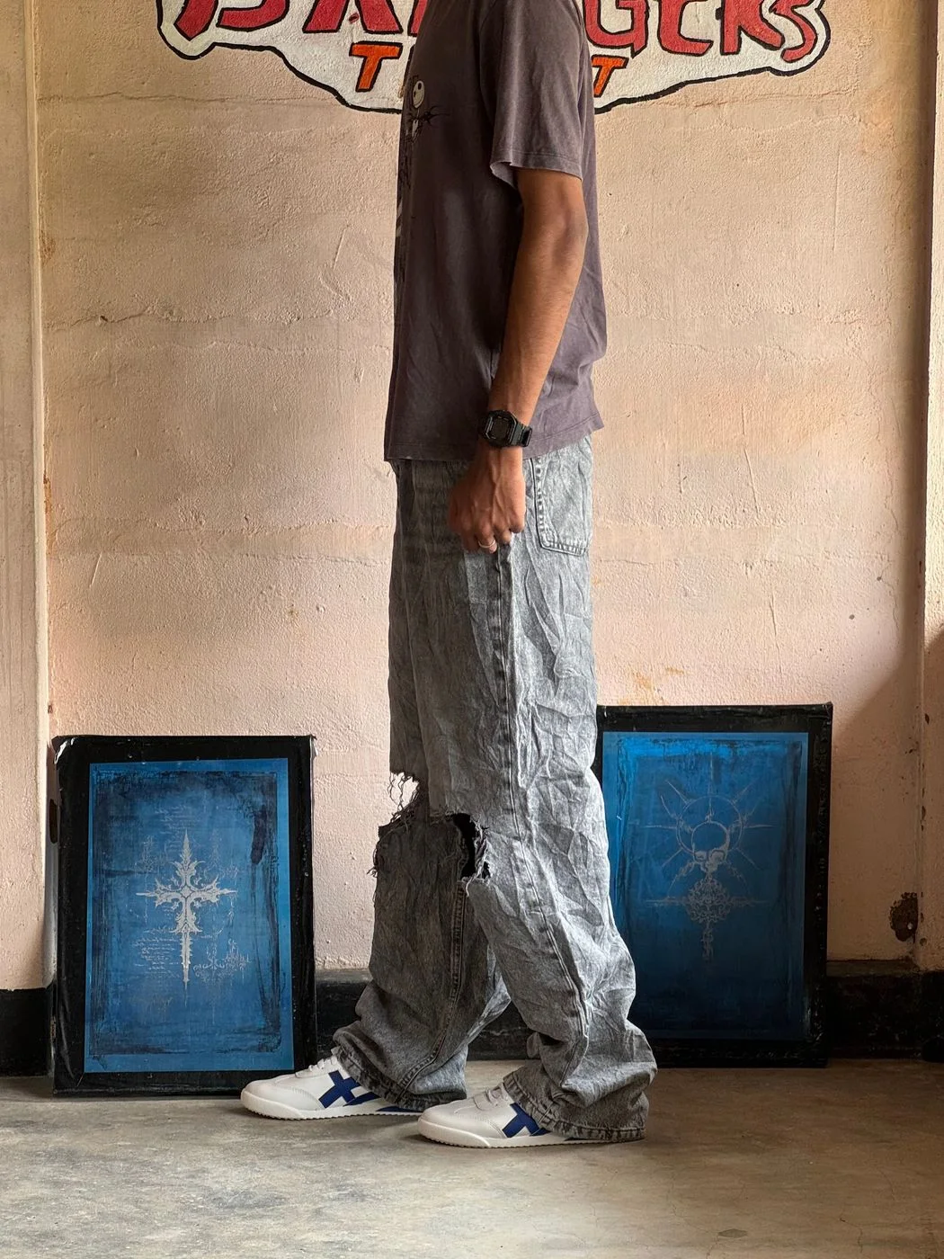 Distress Grey Baggy 2