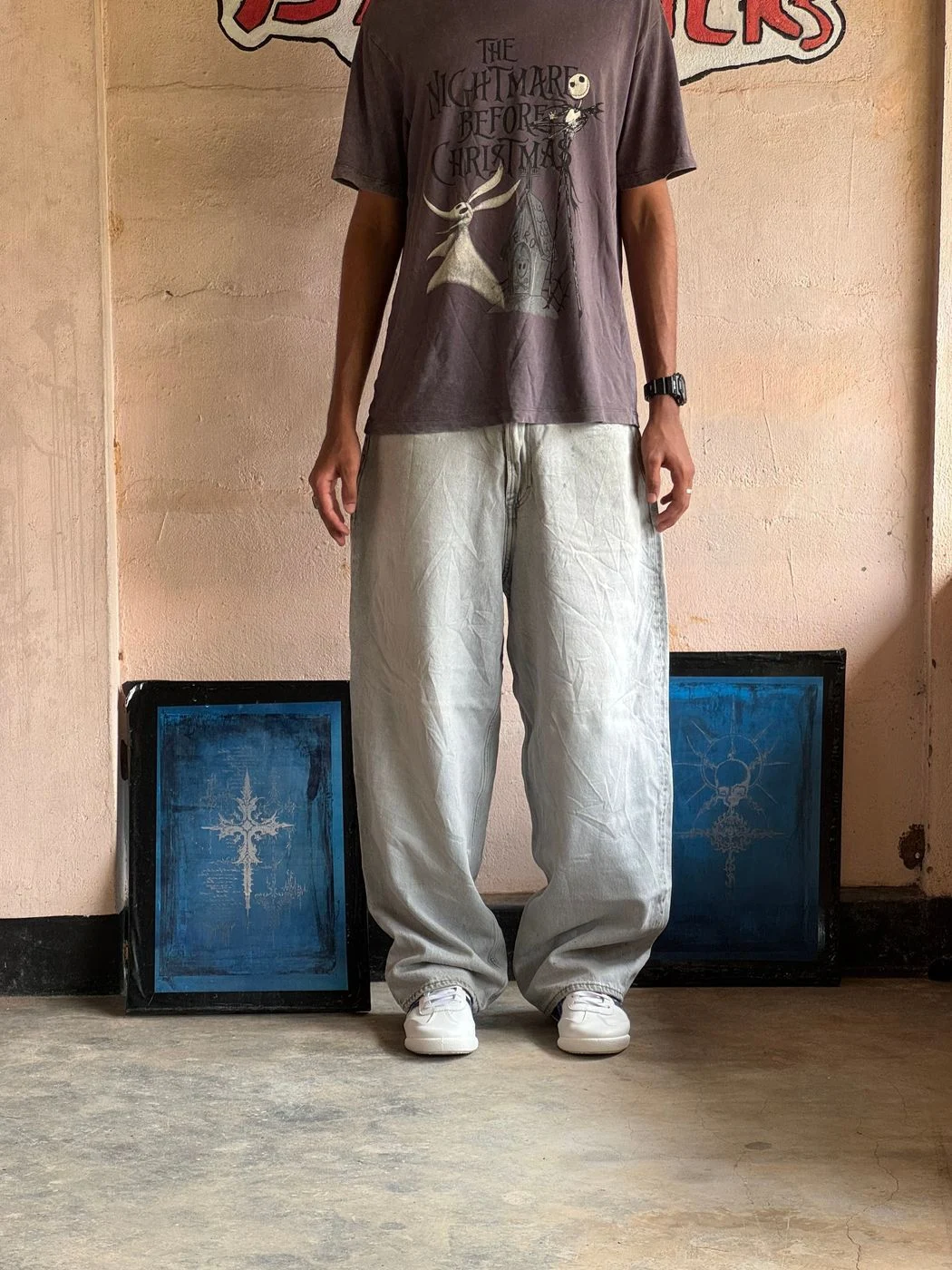 Light Grey Denim Baggy 1