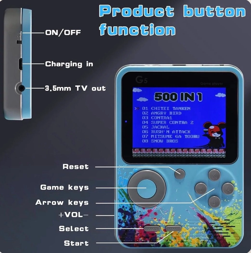 Retro GameBox 500 Games in 1 (Premium Quality) by RetroGoods™