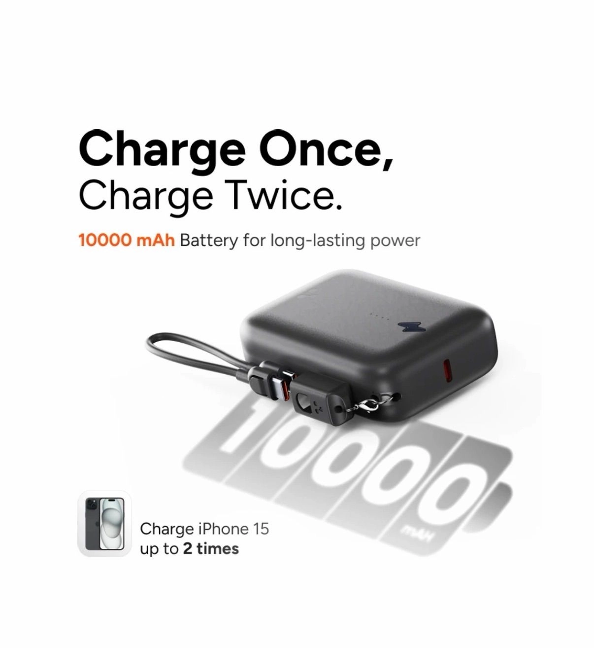 10000 mAh 22.5 W Power Bank (Yellow, Lithium-ion, Power Delivery 3.0, Quick Charge 3.0 for Mobile) 2