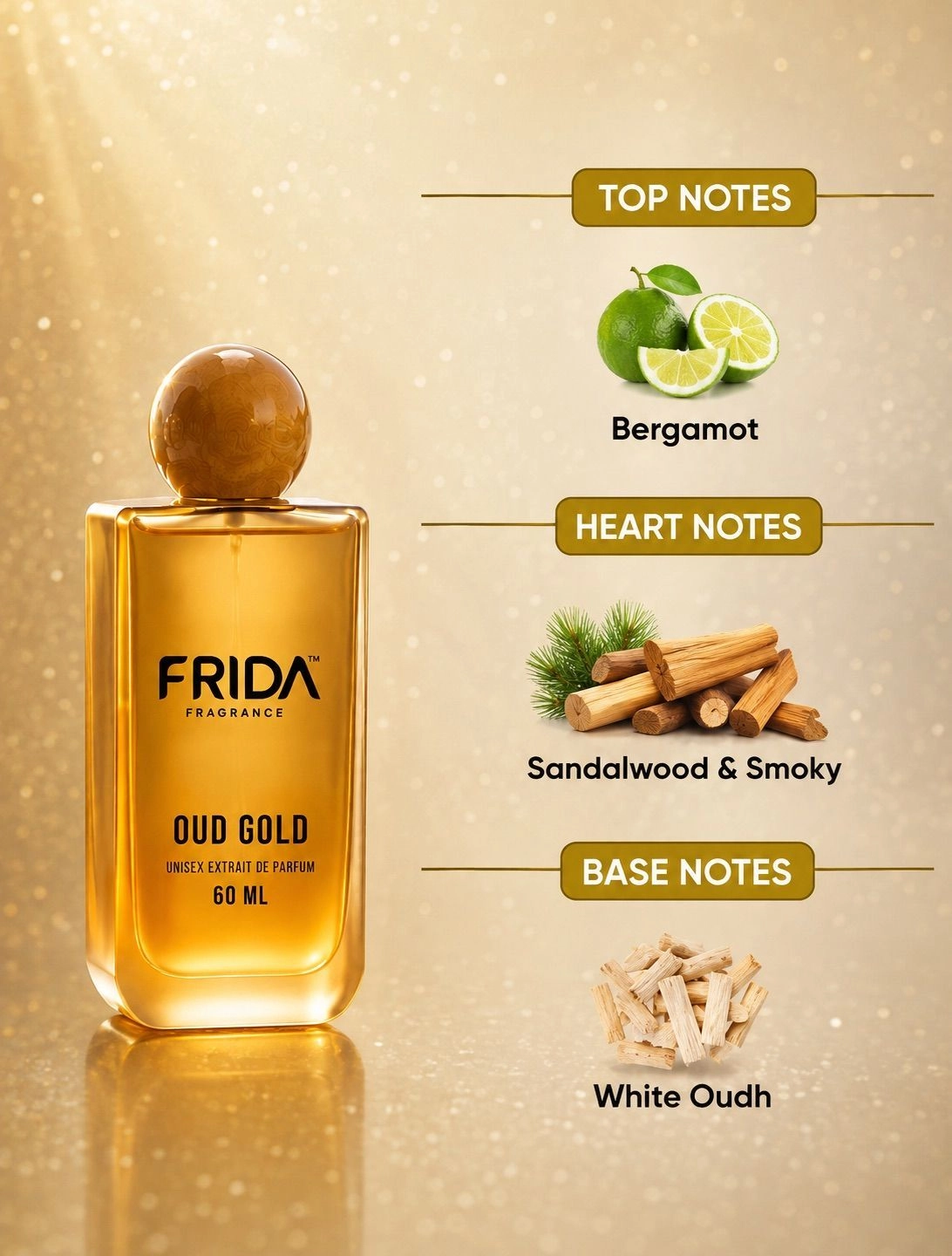 OUD GOLD 60ml by Frida Fragrance