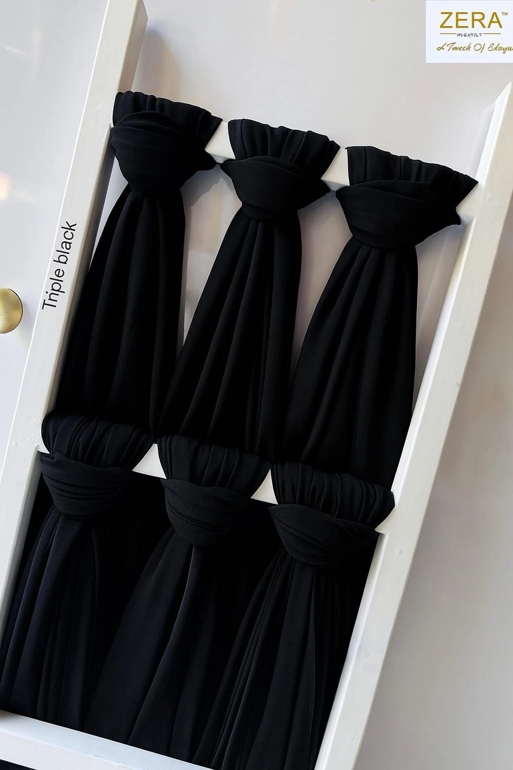 ZERA Triple Black Malaysian Heavy chiffon 2