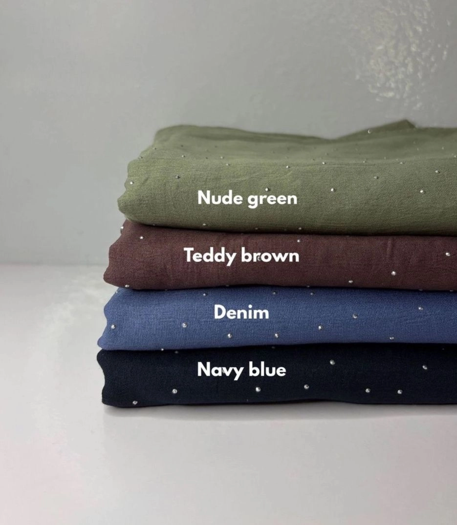Textured Cotton Stone work hijab 3