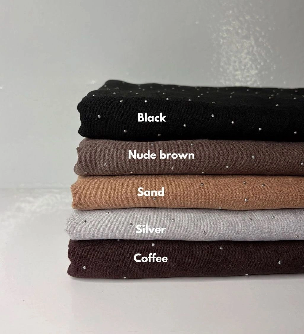 Textured Cotton Stone work hijab 2