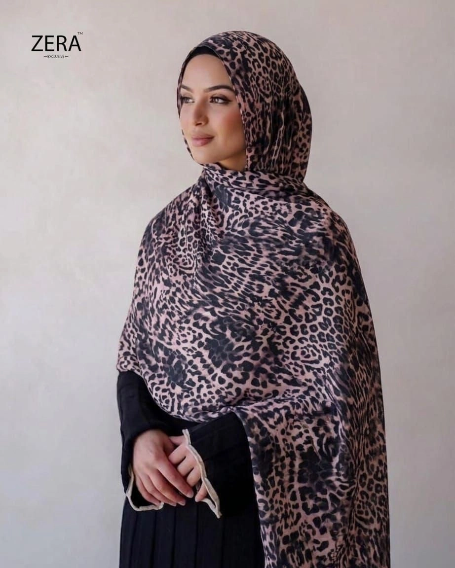 Zera-Imported Premium Leopard Printed Hijab