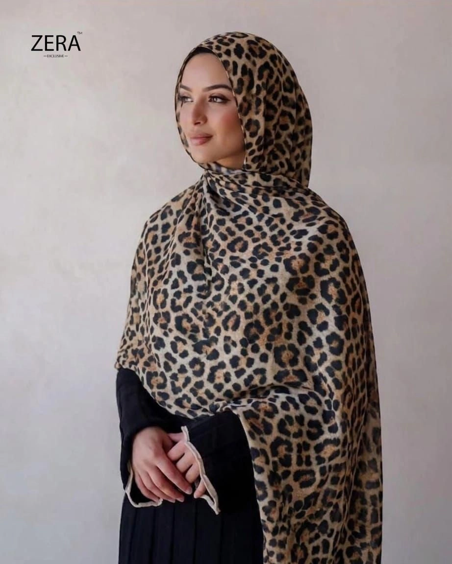 Zera-Imported Premium Leopard Printed Hijab