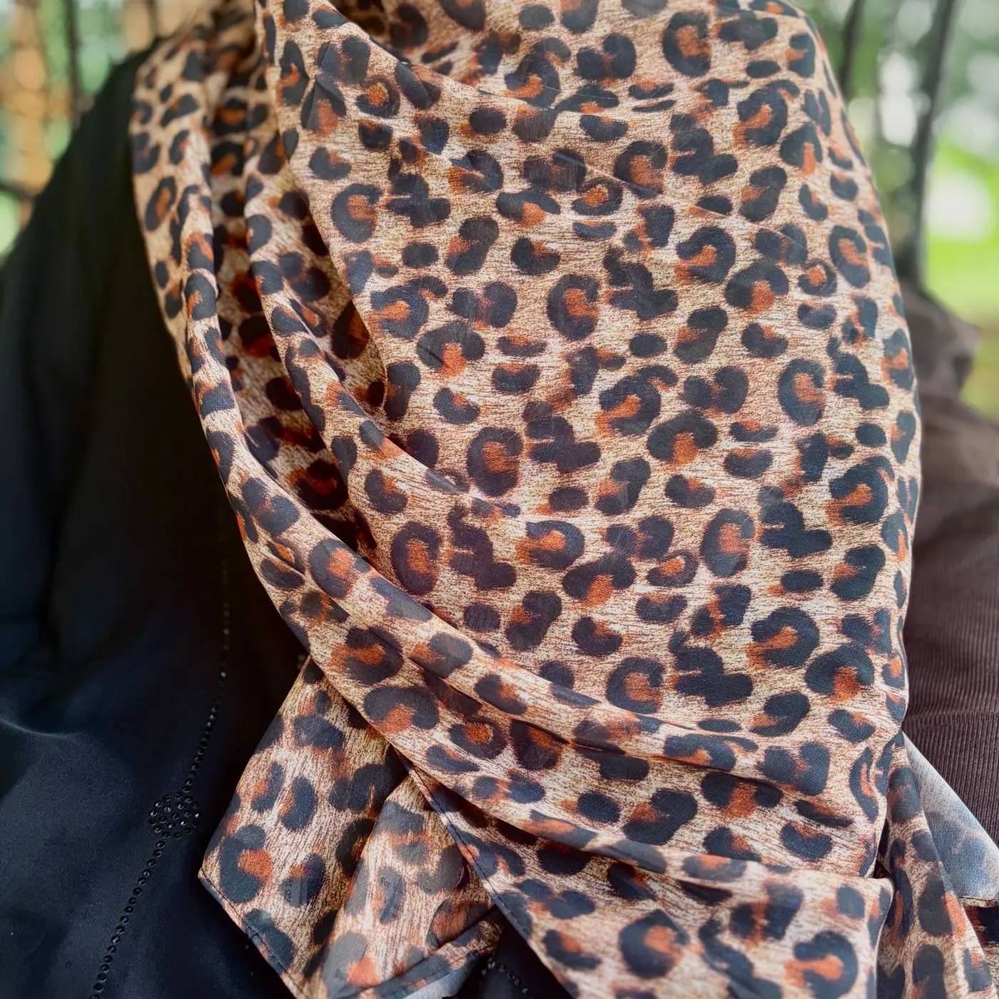Leopard Printed Hijabs -Chiffon