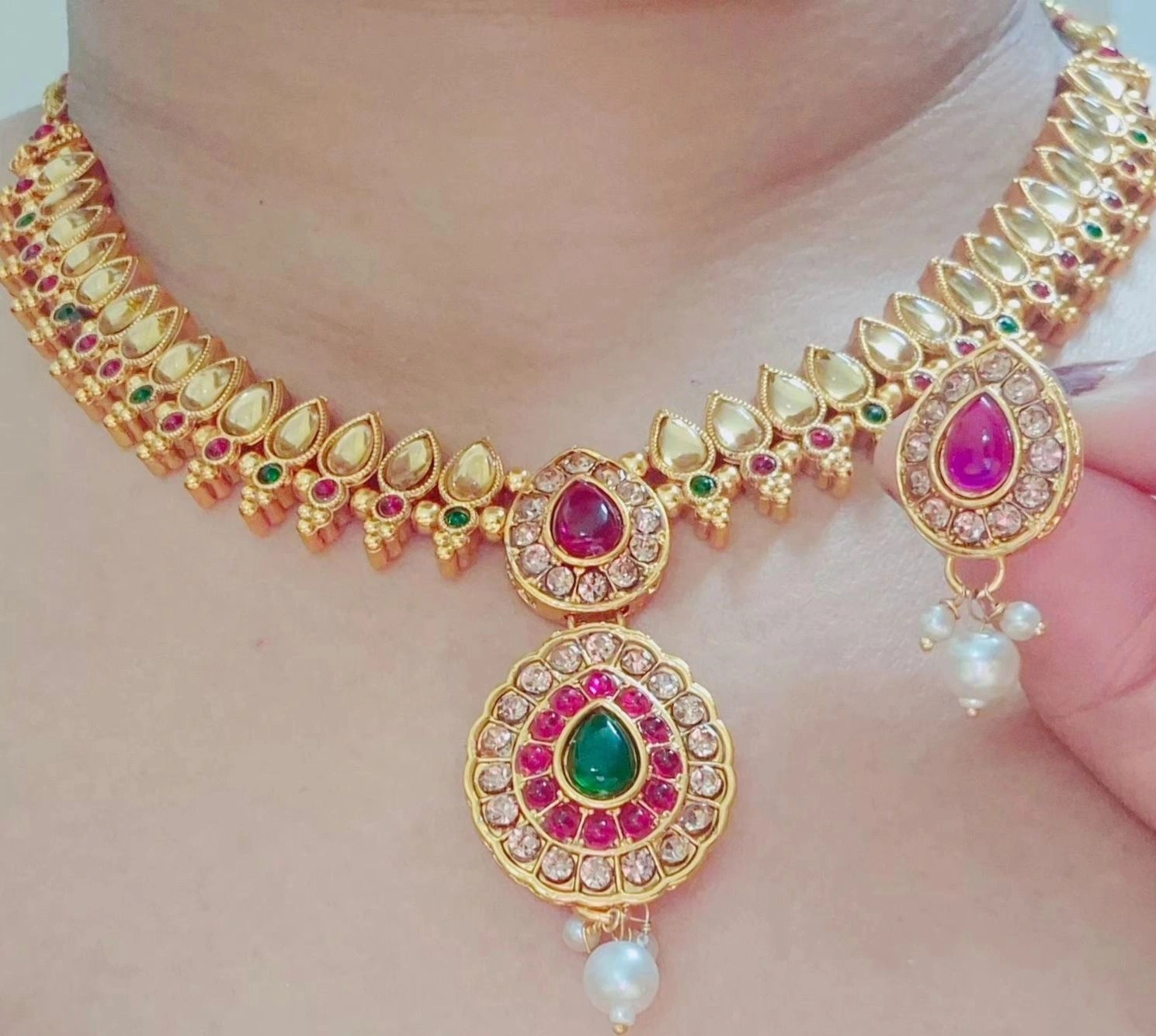 Necklace with earing