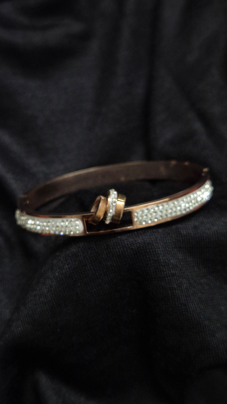 Crystal Rhinestone Rose-Gold kids kada
